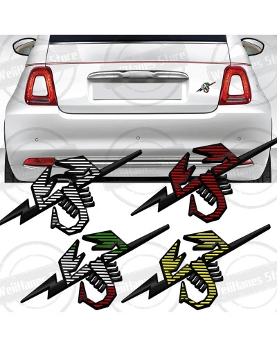 Pegatina de Metal para rejilla de coche, insignia de emblema de maletero trasero, para Lightning Scorpion, Fiat Abarth 500, 500L