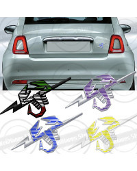 Pegatina de Metal para rejilla de coche, insignia de emblema de maletero trasero, para Lightning Scorpion, Fiat Abarth 500, 500L