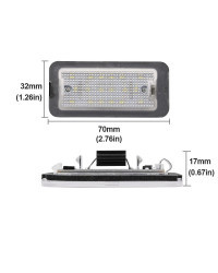 Luz LED de matrícula de 2 piezas para Fiat 500 Abarth 500 500C 695 595 6000K, luces blancas de xenón de alto brillo sin Error