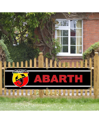 Abarth Car logo Banner Flag, poliéster impreso, garaje o decoración al aire libre, tapiz, 60x240cm