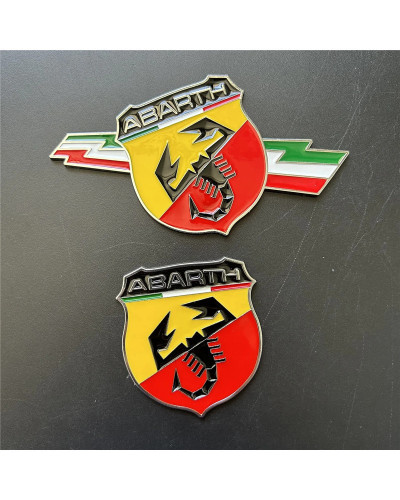 Pegatinas 3D para coche, emblema de ala lateral, insignia de maletero, calcomanía para Fiat Abarth 500, 124, 125, Punto Bravo, a