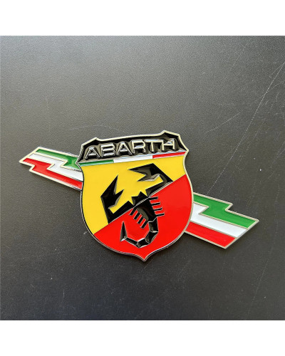 Pegatinas 3D para coche, emblema de ala lateral, insignia de maletero, calcomanía para Fiat Abarth 500, 124, 125, Punto Bravo, a