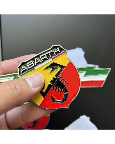 Pegatinas 3D para coche, emblema de ala lateral, insignia de maletero, calcomanía para Fiat Abarth 500, 124, 125, Punto Bravo, a