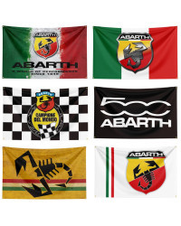 FLAGDOM Bandera de poliéster impresa para coche, 90x150cm, 3x5 pies, bandera Abarth para Decoración