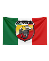 FLAGDOM Bandera de poliéster impresa para coche, 90x150cm, 3x5 pies, bandera Abarth para Decoración