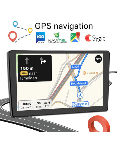 Reproductor Multimedia con GPS para coche, Radio estéreo con Android 12, 8G, 256G, IPS, inalámbrico, CarPlay, WiFi, DSP, para Fi