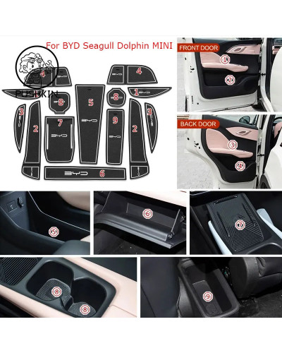 Para BYD Seagull Dolphin MINI2024-2025 alfombrilla antideslizante con 