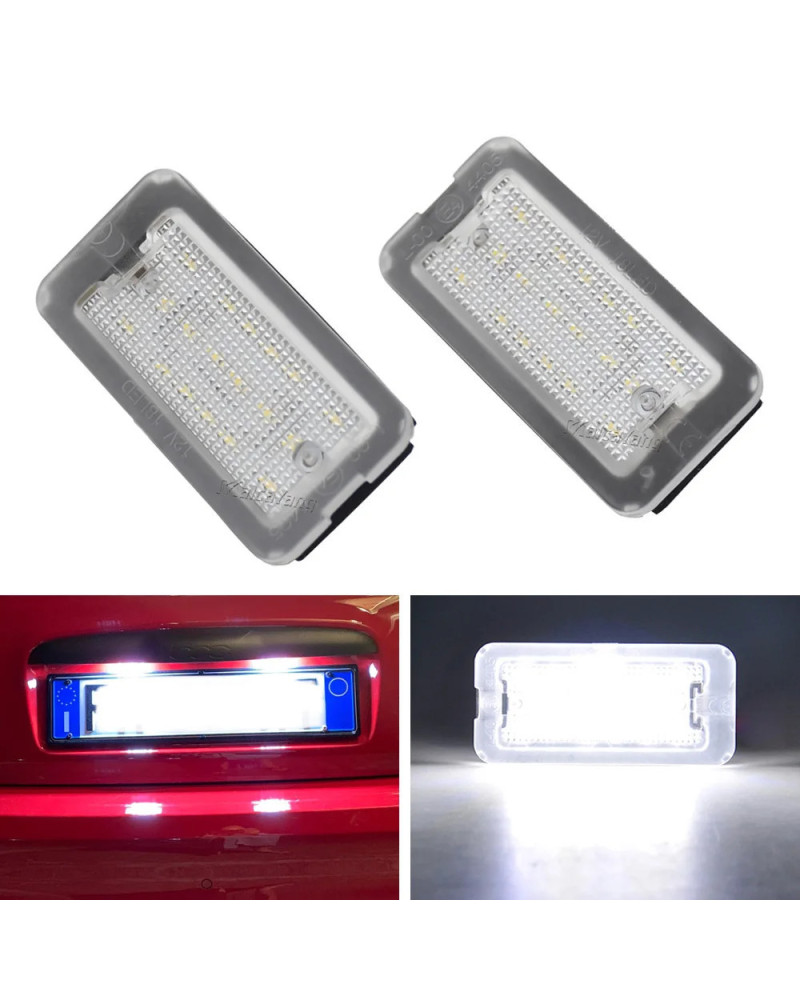 LED luz de placa de matrícula para Fiat Abarth 500 de 595 de 695 500C 595C 695C 312C 2007-2020 libre de Error puro blanco 2 unid