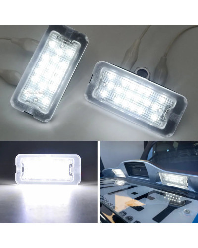 LED luz de placa de matrícula para Fiat Abarth 500 de 595 de 695 500C 595C 695C 312C 2007-2020 libre de Error puro blanco 2 unid