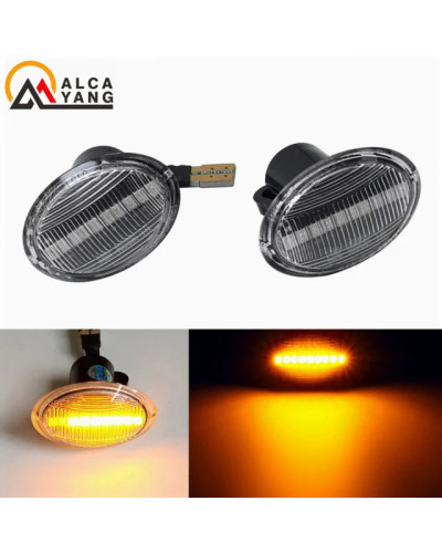 Luz LED de posición lateral para coche, lámpara de señal de giro transparente para FIAT 4S 63 3P NUOVA 500 ABARTH Ford KA DESDE 