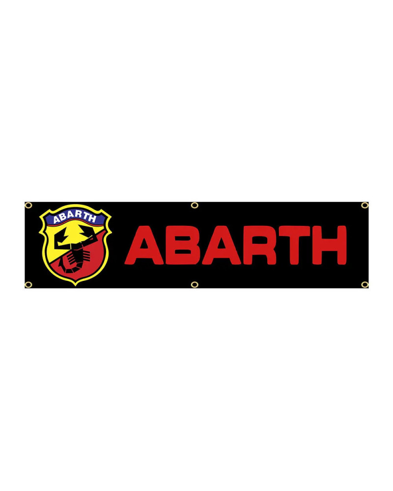 Bandera de Abarths para decoración de garaje o exterior, tapiz impreso de poliéster, 60x240cm