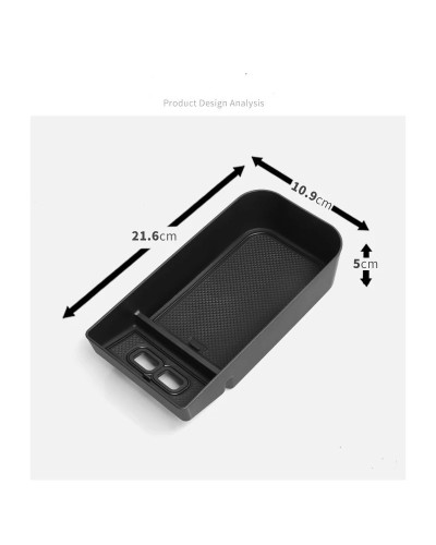 Caja de almacenamiento para reposabrazos de coche, bandeja organizador