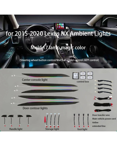 Juego de 64 colores para Lexus NX 2015-2020, Control de botones, luz a