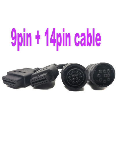 9pin and 14pin OBD2 usb K line Cable for Heavy Duty Truck DPA5 Connect