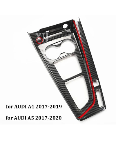 Molduras interiores de fibra de carbono para Audi A4, A5, 2017, 2018, 