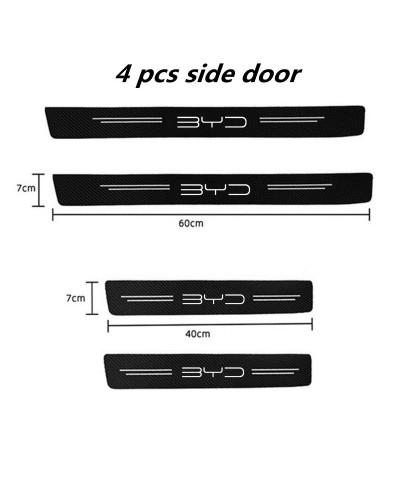 Pegatina protectora para umbral de puerta de coche, pegatina de fibra 