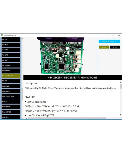 Ecus Datasheet 2.0 Auto ECU Repair Software PCB Schematics with Electr