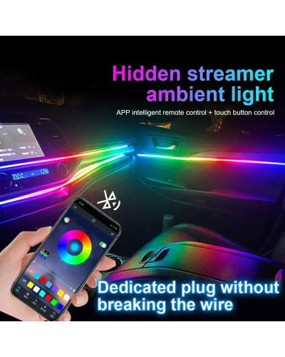 Luces de Ambiente de acrílico para Interior de coche, accesorios RGB 2