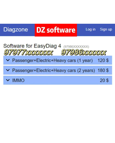 1 Year 2 Years Diagzone Pro Software Open Software Subscription for Ea