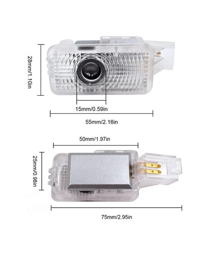 Luces LED de bienvenida para puerta de coche, proyector de cortesía, accesorios de lámparas de sombra fantasma, para Acura TLX 2