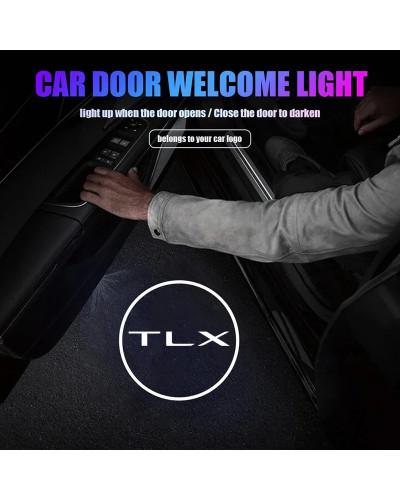 Luces LED de bienvenida para puerta de coche, proyector de cortesía, accesorios de lámparas de sombra fantasma, para Acura TLX 2