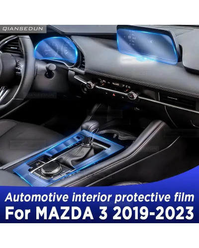 Para Mazda 3 2019-2023 película Interior de coche tablero de piano con