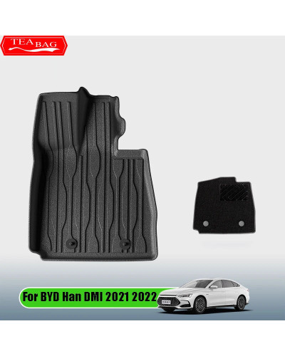 Alfombrillas de estilo de coche para BYD Han DMI 2021 2022, alfombrill