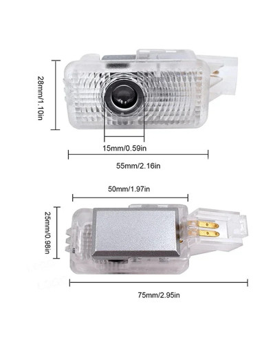 Luz LED con logotipo de bienvenida para puerta de coche, proyector de cortesía, accesorios de lámpara de sombra fantasma, para A
