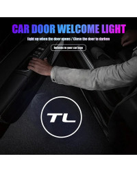 Luz LED con logotipo de bienvenida para puerta de coche, proyector de cortesía, accesorios de lámpara de sombra fantasma, para A