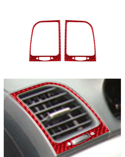 Pegatinas de fibra de carbono para ventilación de aire acondicionado, accesorios de estilo Interior de coche para Honda Acura TS