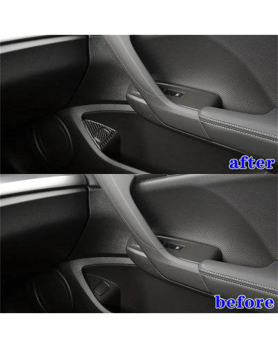 Accesorios decorativos para Interior de coche, pegatinas de fibra de carbono para puerta de copiloto, para Honda Acura TSX 2009,