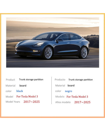 Accesorios para automóviles para Tesla Model 3 2017 ~ 2025 2020, organ