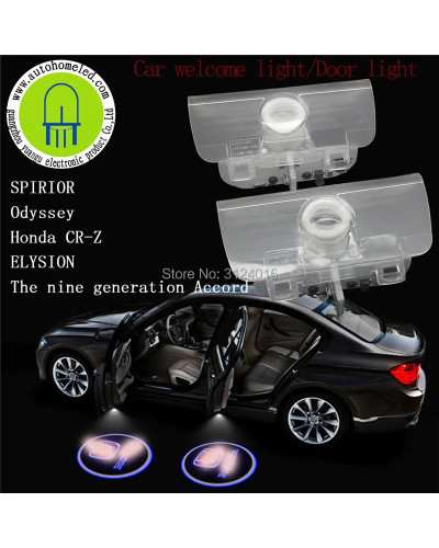 Luz LED con Logo para puerta de coche, luz de bienvenida para Honda URV Avancier Acura CDX RDX, SPIRIOR Odyssey, CR-Z, Elysion A