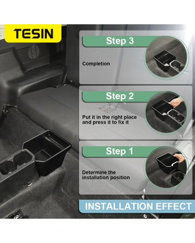 TESIN-caja de almacenamiento central trasera para coche, organizador para Suzuki Jimny 2019, 2020, 2021, 2022, 2023, 2024, acces