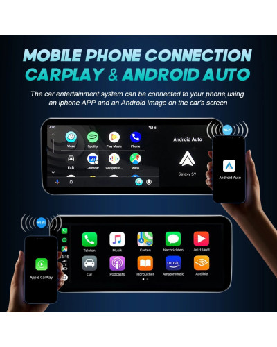 Radio Multimedia con GPS para coche, reproductor con Android 14, CarPlay, pantalla táctil IPS, Navi, DSP, WIFI, 4G, GB de RAM 8