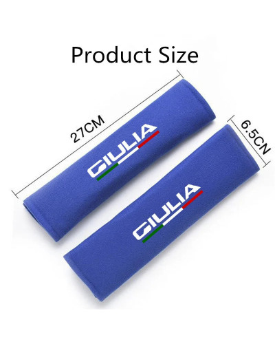 Funda para cinturón de seguridad de coche, accesorio de felpa ajustable, almohadilla para el hombro, para Alfa Romeo GIULIA, 2 p