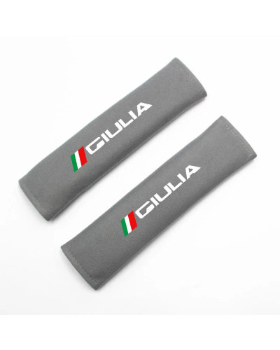 Cinturón de seguridad de algodón para coche, cubierta protectora de hombro para Alfa Romeo GIULIA, accesorios, 2 piezas