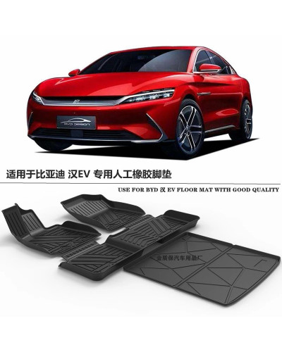 Alfombra de coche BYD HAN, juego completo de alfombrillas impermeables