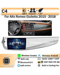 Reproductor Multimedia con Android 14 para coche Alfa Romeo Giulietta 2015-2018, Radio de navegación GPS, unidad principal, Carp