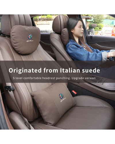 Alfa Romeo Giulia Stelvio Giulietta 159 147 156 166 reposacabezas de coche, soporte para el cuello, cojín Lumbar, almohada suave