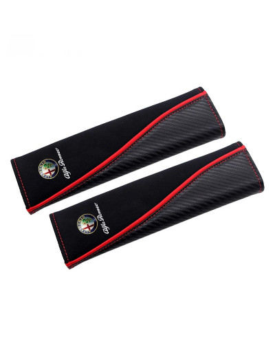 Funda para cinturón de seguridad de coche, accesorios para coche, 2 piezas, para Alfa Romeo, Giulia, Stelvio, Giulietta, 156, 15