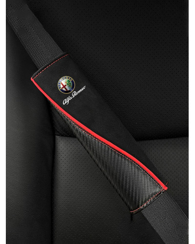 Funda para cinturón de seguridad de coche, accesorios para coche, 2 piezas, para Alfa Romeo, Giulia, Stelvio, Giulietta, 156, 15