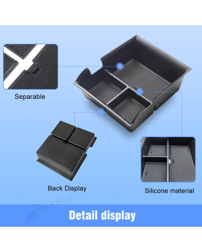 Caja de Btorage para consola central de coche, reposabrazos, bandeja d