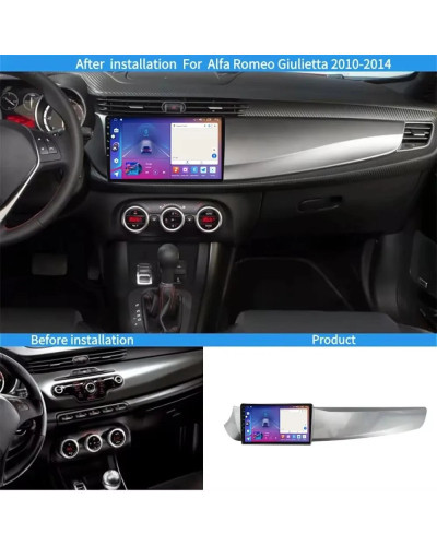 Reproductor Multimedia con Android 14 para ALFA ROMEO GIULIETTA 2010-2014, pantalla de Monitor, Radio Estéreo, navegación, unida