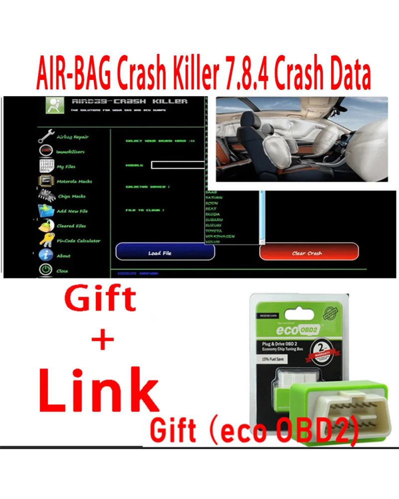 AIR BAG AIR-BAG Crash Killer 7.8.4 Crash Data from ECU Dumps Service T