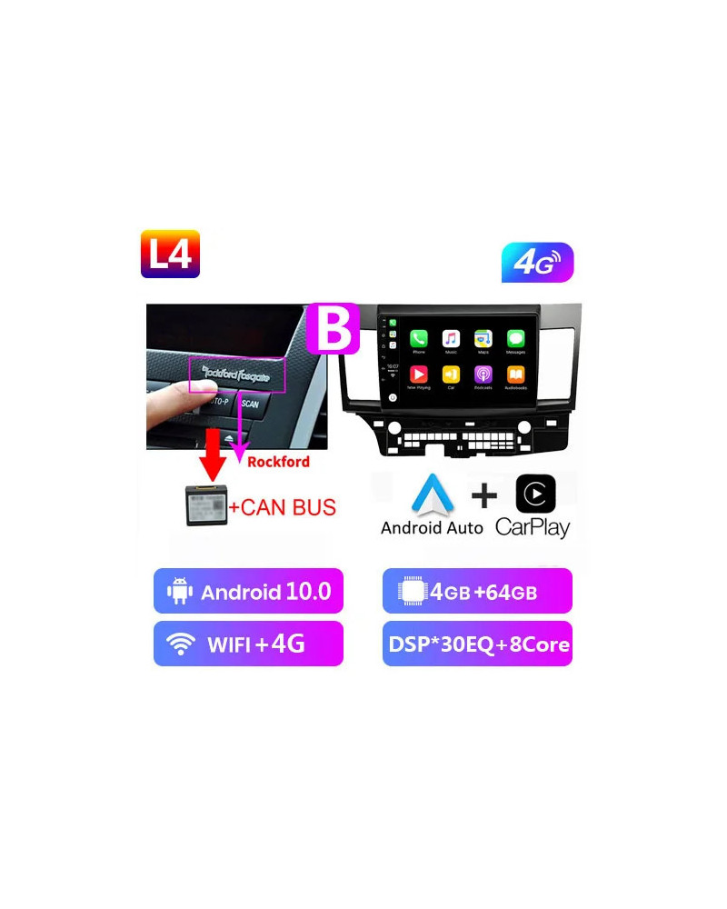 Fellostar-Radio con Android 10 para coche, dispositivo con pantalla de 9 pulgadas, 4 + 64G, Carplay, DSP, para Honda Spirior Acc