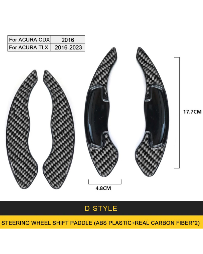 Accesorios de fibra de carbono para coche ACURA ILX RDX TLX CDX MDX RLX, 2 piezas, paleta de cambio de volante, almohadillas ext