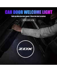 Luz LED de bienvenida para puerta de coche, proyector de cortesía, lámpara de sombra fantasma, accesorios para automóviles, 2 pi