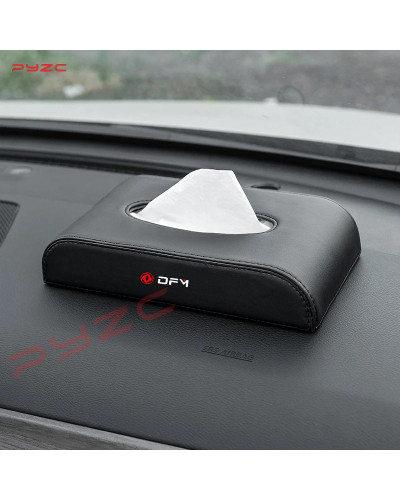 Caja de pañuelos de cuero para coche, accesorios interiores para BYD M