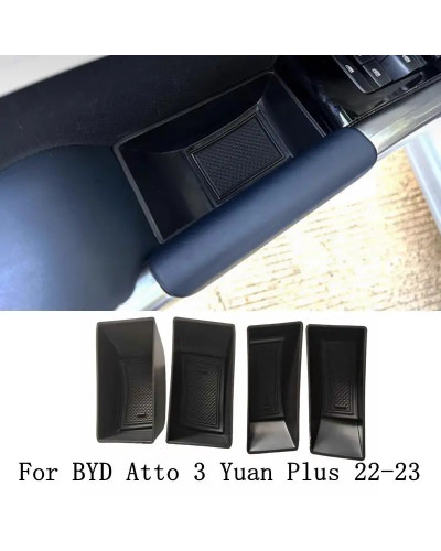 Caja de almacenamiento para reposabrazos de puerta de coche, funda byd